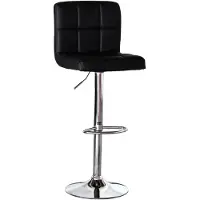 Lizzely Garden & Living SET DEAL: 4 stuks Barkruk Anel met rugleuning: zwart leder barstoel