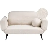 Beliani DOROTEA - Slaapbank - Off-white - Bouclé