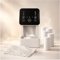 MMOBIEL Hot Face Handdoekverwarmer van – Automatische Handdoekdispenser met 50 Gecomprimeerde Wegwerp Gezichtsdoekjes – Instelbare Temperatuur & Vochtigheid – Voor Spa, Salon & Thuis