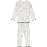 Prénatal peuter pyjama romantische rib - Meisjes - Ivoor wit - Maat 80