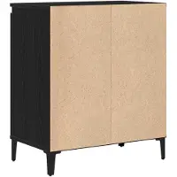 vidaXL Dressoir Zwart Eiken 60 x 35 x 70 cm Bewerkt hout