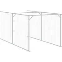 vidaXL Hondenhok met dak 117x1017x123 cm staal antracietkleurig
