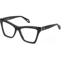 Just cavalli VJC182 55/17/140 Zwarte Glanzende Acetaat Bril Vrouwen VJC182
