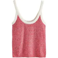 Next Gebreide top bloedrood / wit
