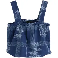 Next Top navy / wit