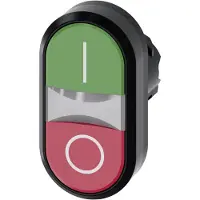Siemens 3SU10003AB420AK0 3SU1000-3AB42-0AK0 Dubbele drukknop Moment (b x h) 29.8 mm x 57.7 mm IP66, IP67, IP69/IP69K 1 stuk(s)