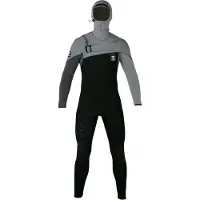 Brunotti - Gravity Wetsuit Heren - Hooded Fullsuit 6/4mm - Grijs - L