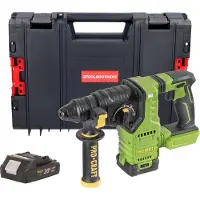 Procraft PHA30bb accu-boorhamer 20 V 2,8 J SDS plus Brushless + 1x accu 2,0 Ah + RHINO-gereedschapskoffer - zonder oplader