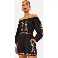 Love & roses Jumpsuit geel / lichtgroen / pink / zwart