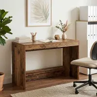 Prolenta Maison Exclusive - Bedbank met bureau, gerecycled hout, houtvezel, 100 x 45 x 75 cm