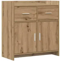 vidaXL Dressoir Artisanaal eiken 75 x 36 x 80 cm Bewerkt hout