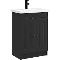 vidaXL Badkamermeubel Set Zwart 56 x 37,5 x 81 cm Bewerkt hout