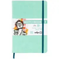 Clairefontaine DFY - Schetsboek - A5 - 14 x 21 cm - 140 g - Mint groen - 80 vellen