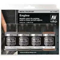 Wittmax Hobbyverf - 77604 Engine - Metal Color Set Verf set - 4x 32 ml