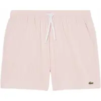 Lacoste Zwembroek Men MH9089 Striped Textured Blanc/Rose-XL