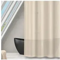 MSV Romana Uni Douchegordijn - PEVA Douchegordijnen Waterafstotend - Beige - 180x180 cm