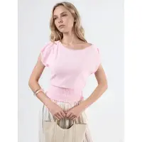Busem Bootsnede Ribbelblouse