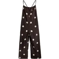 Next Jumpsuit chocoladebruin / wit