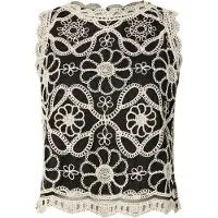 Y.A.S. Top beige / zwart