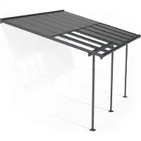 Canopia By Palram Aluminium terrasoverkapping Sierra Cabrio Palram - Canopia 3 x 4,25 m antraciet Heat Block
