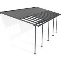 Canopia By Palram Aluminium terrasoverkapping Sierra Cabrio Palram - Canopia 3 x 8,5 m antraciet Heat Block