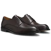 BOSS Leren derbyschoenen met reliëflogo Maat 41