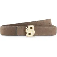 BOSS Riem van echt leer met labeldetail