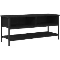 vidaXL Tv-meubelset 100 x 35 x 45 cm Zwart Eiken Bewerkt hout