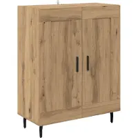 vidaXL Highboard 2 st Artisan Eiken 69,5 x 34 x 180 cm Bewerkt hout