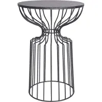 Invicta Ronde bijzettafel VARIATION 55cm zwart ijzeren metalen frame handgemaakt - 43508