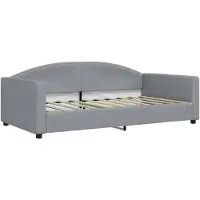 vidaXL Slaapbank 100x190 cm stof lichtgrijs