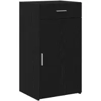 vidaXL Dressoir met lade Zwart Eiken 50 x 42,5 x 93 cm