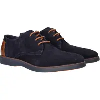 Bugatti Veterschoen donkerblauw / cognac