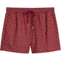 Marc o'polo Zwemshorts ' Woven ' geel / pink / donkerrood