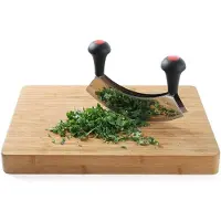 Hendi Dubbel wiegemes – ergonomisch ontwerp – zwart – 215x150 mm