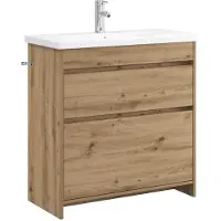 vidaXL Badkamermeubel Set Artisanaal eiken 81 x 40 x 84,5 cm