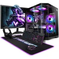 VIBOX Gaming PC Set - Ryzen 5 5500 - RTX 5060 - 16GB RAM - 1TB SSD - Windows 11 - WiFi 6 + Bluetooth 5.4 - 23" Monitor + Accessoires