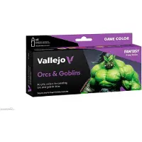 Vallejo Hobbyverf Acrylverf - 72192 Orcs - Goblins - Fantasy and Wargames - Game Color - Acryl Set - 8x Verf set - 8x 18 ml