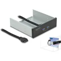 DeLOCK 5.25″ Front Panel with 2 x USB 5 Gbps Type-A ports