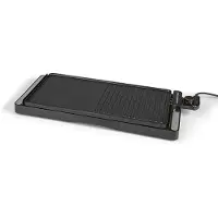 Gourmetmaxx elektrische tafelgrill | Rookvrije elektrische grill 2200 W | Grillplaat met 2 grillvlakken en antiaanbaklaag voor eenvoudige reiniging | BBQ-grill met traploze temperatuurregeling