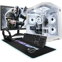 VIBOX Gaming PC Set - Intel i9 12900KF - RX 9070 - 16GB RAM - 1TB SSD - Windows 11 - WiFi 6 + Bluetooth 5.4 - 23" Monitor + Accessoires