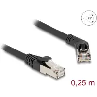 DeLOCK 80487 netwerkkabel Zwart 0,25 m Cat6a S/FTP (S-STP)