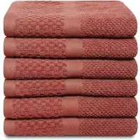 PHLOX Soft popcorn handdoeken 50x90 cm set van 6 100% katoen 500 g/m2 -