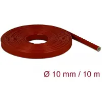 DeLOCK Fire-Proof Sleeving Silicone-Coated 10 m x 10 mm red