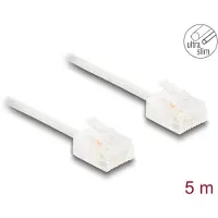 DeLOCK RJ45 Network Cable Cat.6 UTP Ultra Slim 5 m white with short plugs