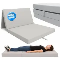 Odol-Plusz Vouwmatras 80x200x10 cm H3 – Waterafstotend Logeermatras met Draagtas – Opvouwbaar Schuimmatras voor Camper, Logeerkamer en Vakantiehuis – Grijs