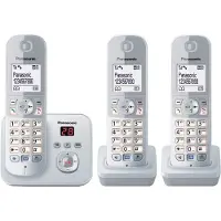 Panasonic KX-TG6823GS - Trio DECT draadloze telefoon, 3 handsets - Antwoordapparaat - zilverkleurig