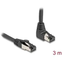 DeLOCK RJ45 Network Cable Cat.8.1 S/FTP 90° upwards angled / straight 3 m black