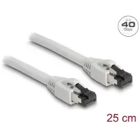 DeLOCK RJ45 Network Cable Cat.8.1 S/FTP 0.25 m up to 40 Gbps grey