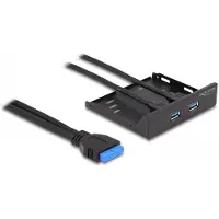 DeLOCK 2x USB 3.0 Hub Voorpaneel, PC kast accessoires